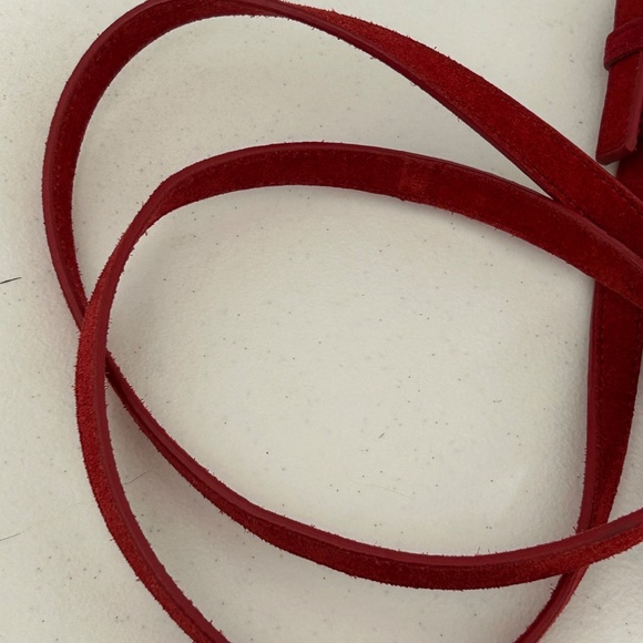 Michael Kors Bespoke Red Suede Fringed Crossbody Bag NWOT - Picture 12 of 13